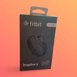Fitbit Inspire 3 Health and Fitness Tracker Black Case Midnight Zen Band FB424